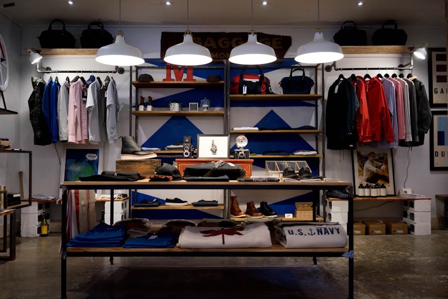 Retail store interior with connected systems